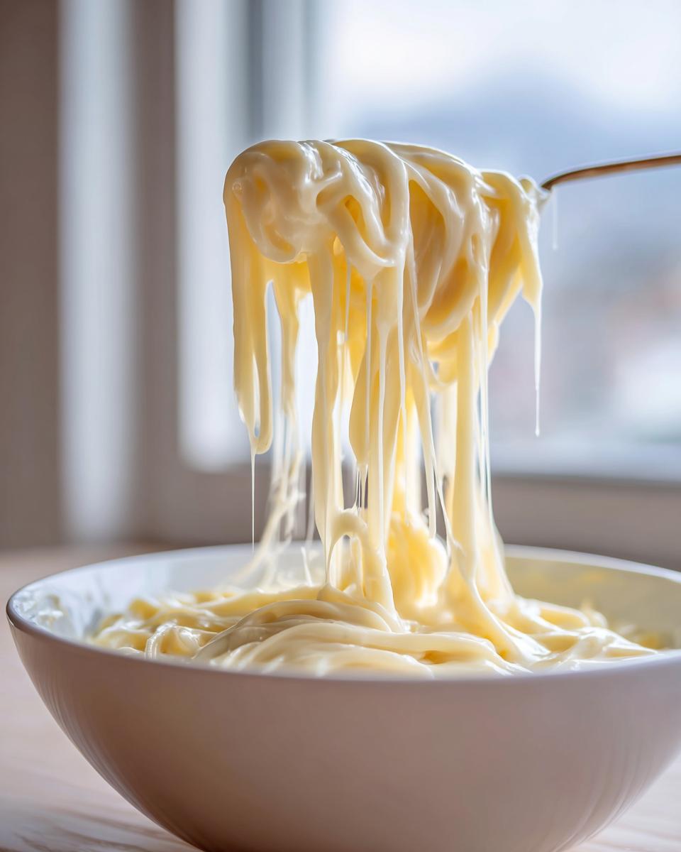 A fork lifts pasta heavily coated in thick, creamy olive garden alfredo sauce, dripping back into a white bowl.